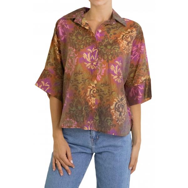 Camicia fantasia con ghirigori 